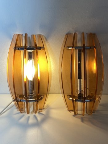 COPPIA  APPLIQUE VECA ANNI 70