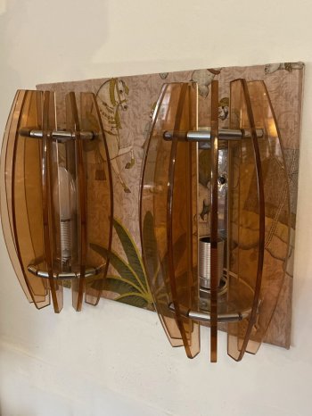COPPIA  APPLIQUE VECA ANNI 70
