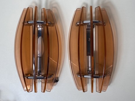 COPPIA  APPLIQUE VECA ANNI 70