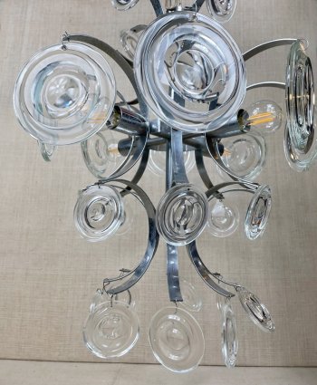CHANDELIER DISCHI VETRO