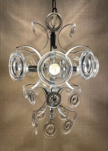 CHANDELIER DISCHI VETRO
