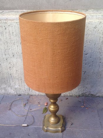 COPPIA DI LAMPADE BASE IN BRONZO