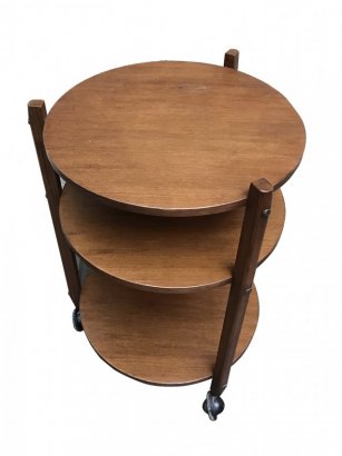 CARRELLO CON RIPIANI IN LEGNO