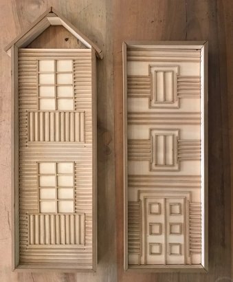 COPPIA QUADRETTI IN COMPENSATO DI LEGNO