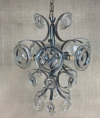 CHANDELIER DISCHI VETRO