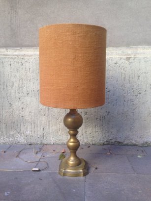 COPPIA DI LAMPADE BASE IN BRONZO