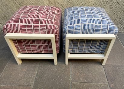 COPPIA POUFS ANNI 70