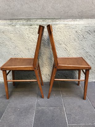 SEDIE IN LEGNO DI ROVERE ANNI '50